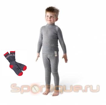 Детский комплект термобелья серый ISLAND CUP Kids Base