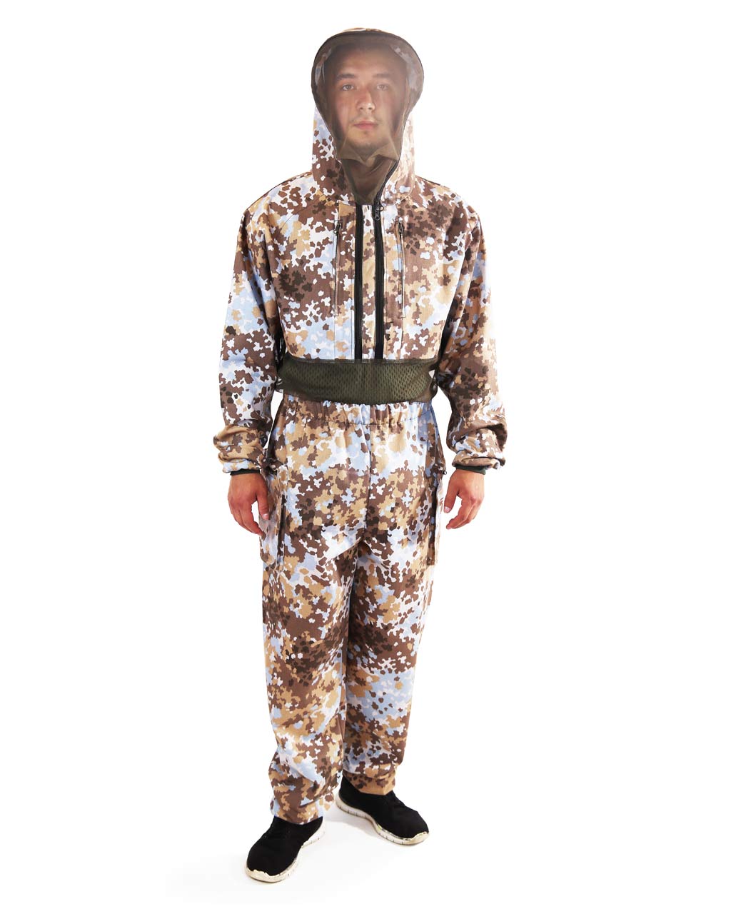 Комплект мужской Телохранитель от комаров и насекомых камуфляж серый