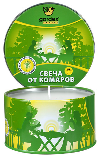 Свеча от комаров Gardex с приятным запахом