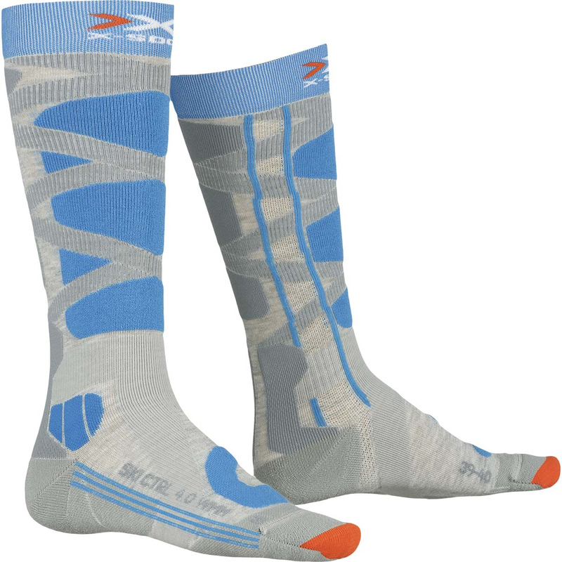 Термоноски женские X-Socks Ski Control 4.0 Grey Melange/Turquoise