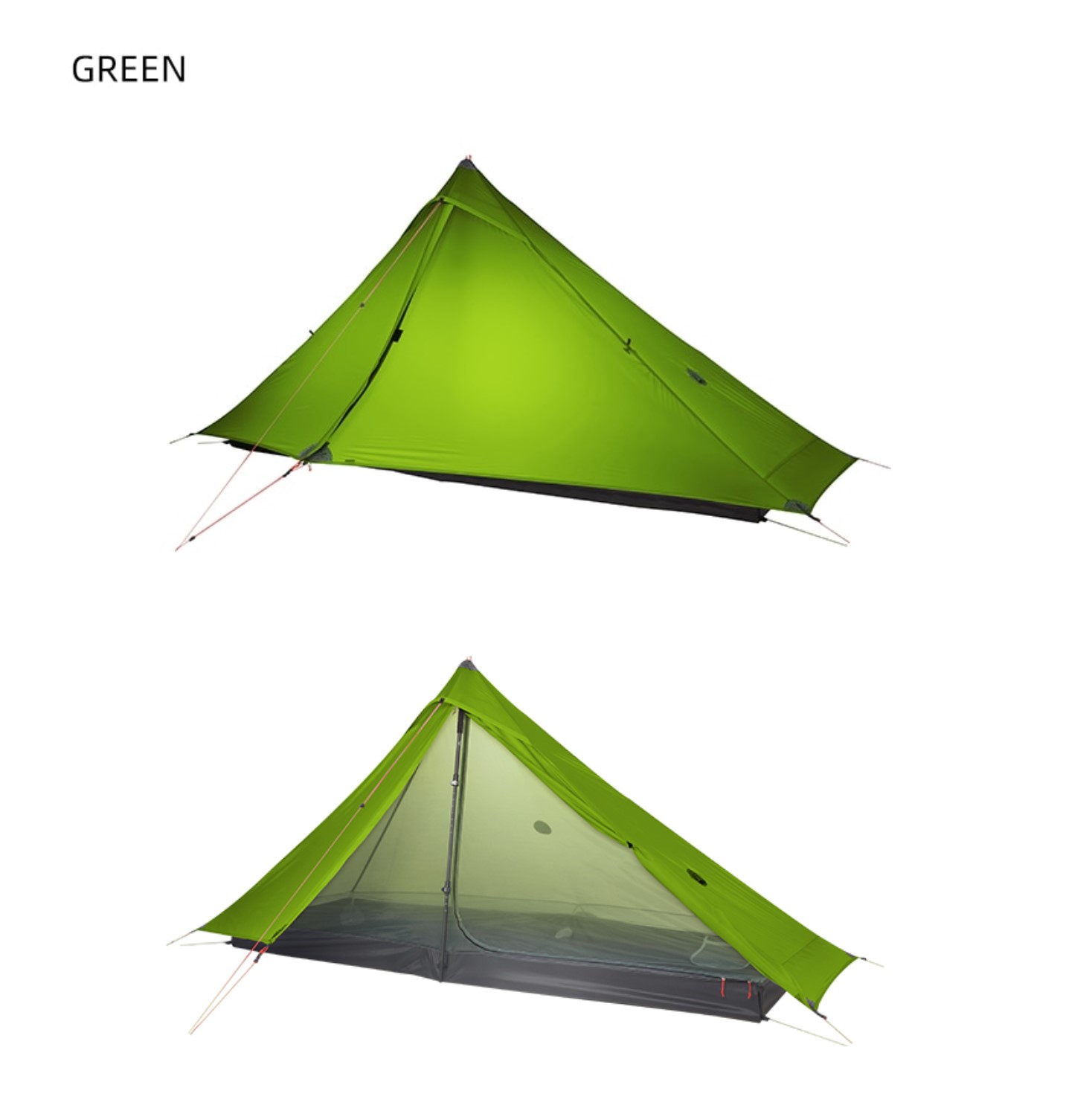 Палатка одноместная 3fUlGear Lanshan1 pro UL Sil-nylon 20d green