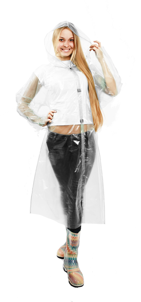 Плащ-дождевик унисекс Стандарт-2 прозрачный