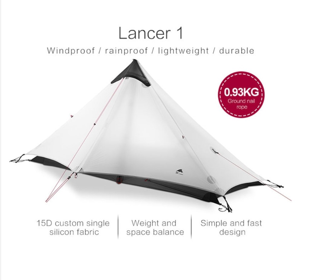 Палатка 3fUlGear Lanshan 15D белый