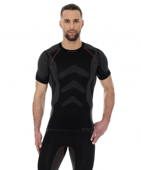 Футболка мужская Brubeck Protect короткий рукав черный/графит