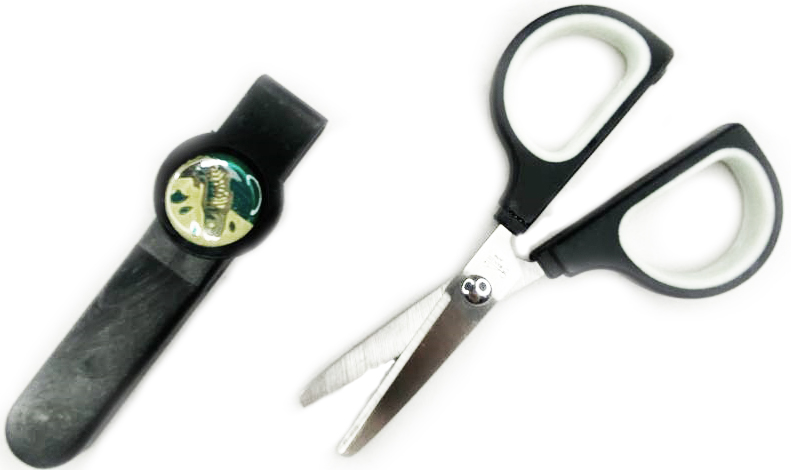 Ножницы для рыбалки с чехлом клипсой