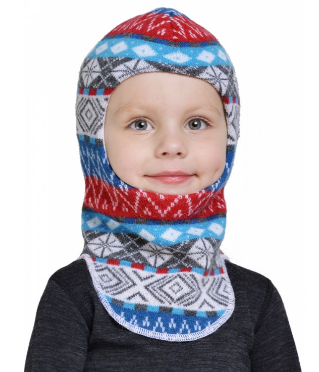 Детский шлем-балаклава Jaquard Wool Norveg