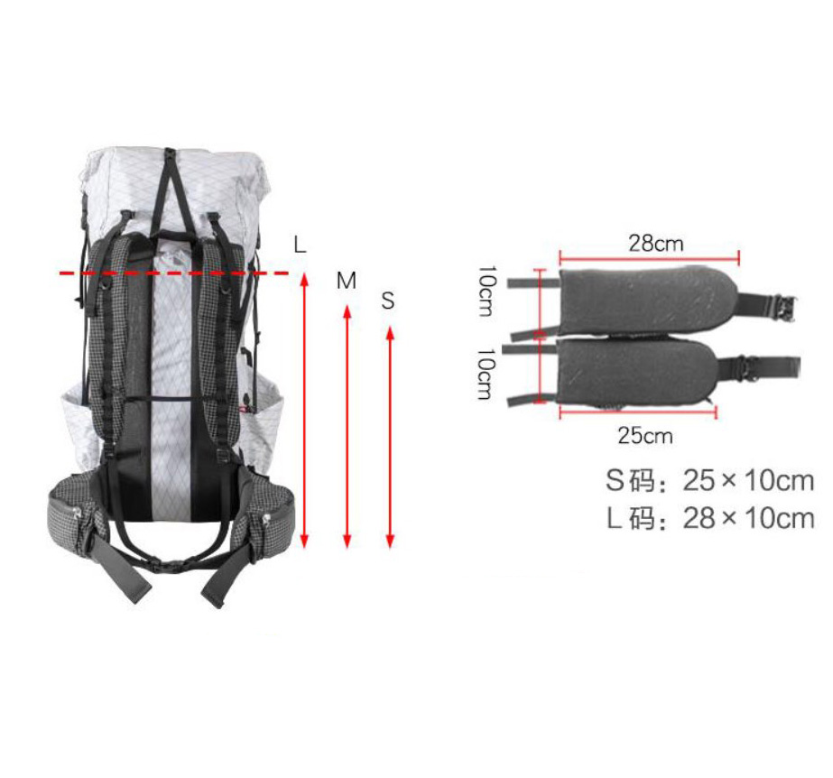 Рюкзак 3f Ul Gear Nixi 35-45L UL pack X-PAC black