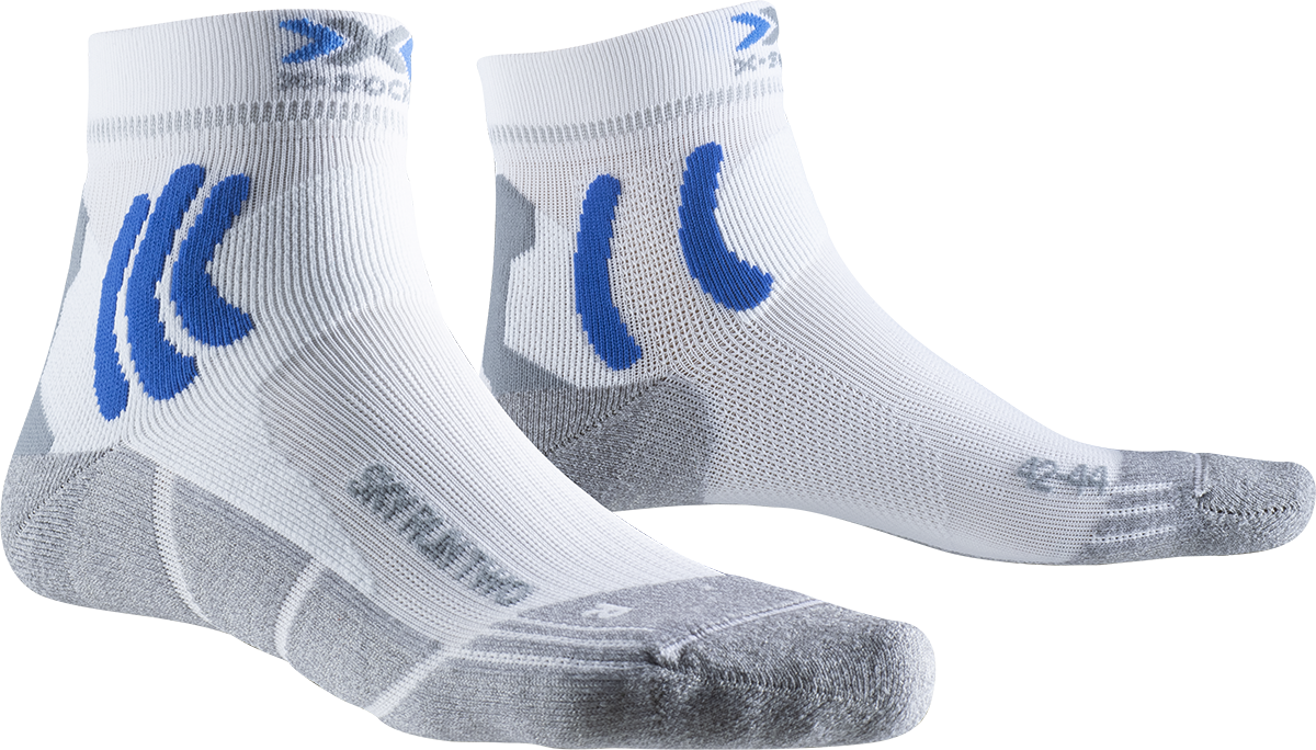 Термоноски для бега X-Socks Sky Run Two White /Twyce Blue/Grey Melange W071