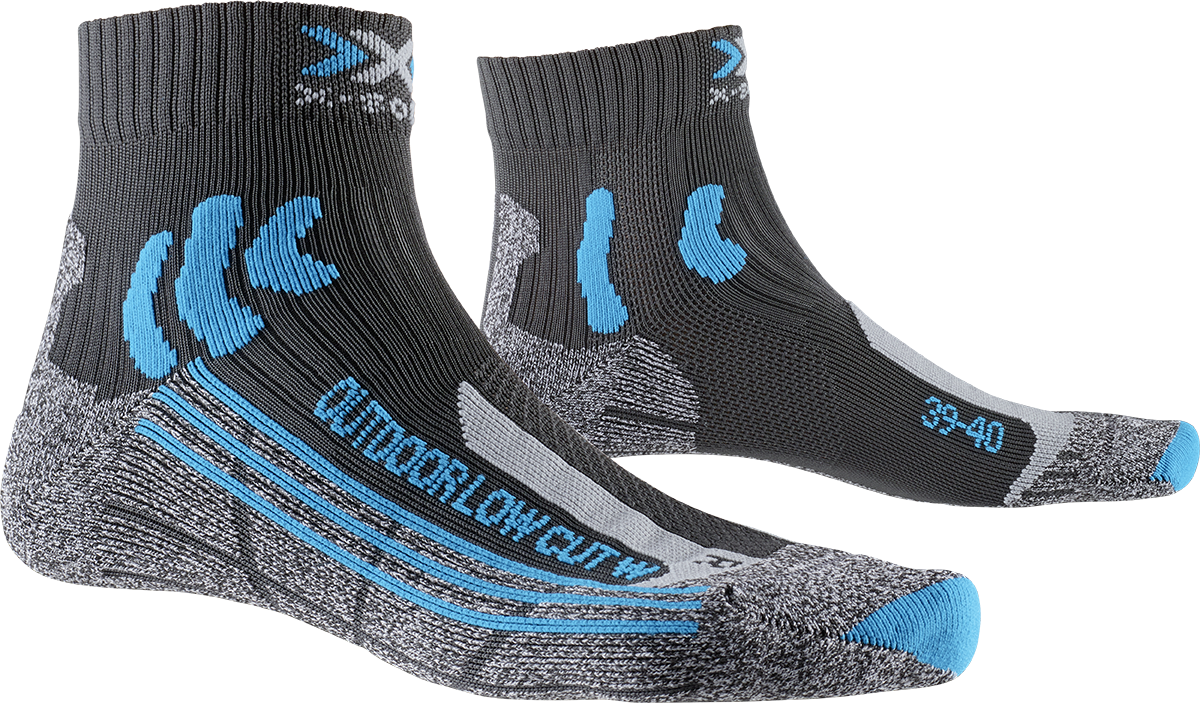 Носки треккинговые женские X-Socks Trek Outdoor Low Cut Anthracite/Turquoise