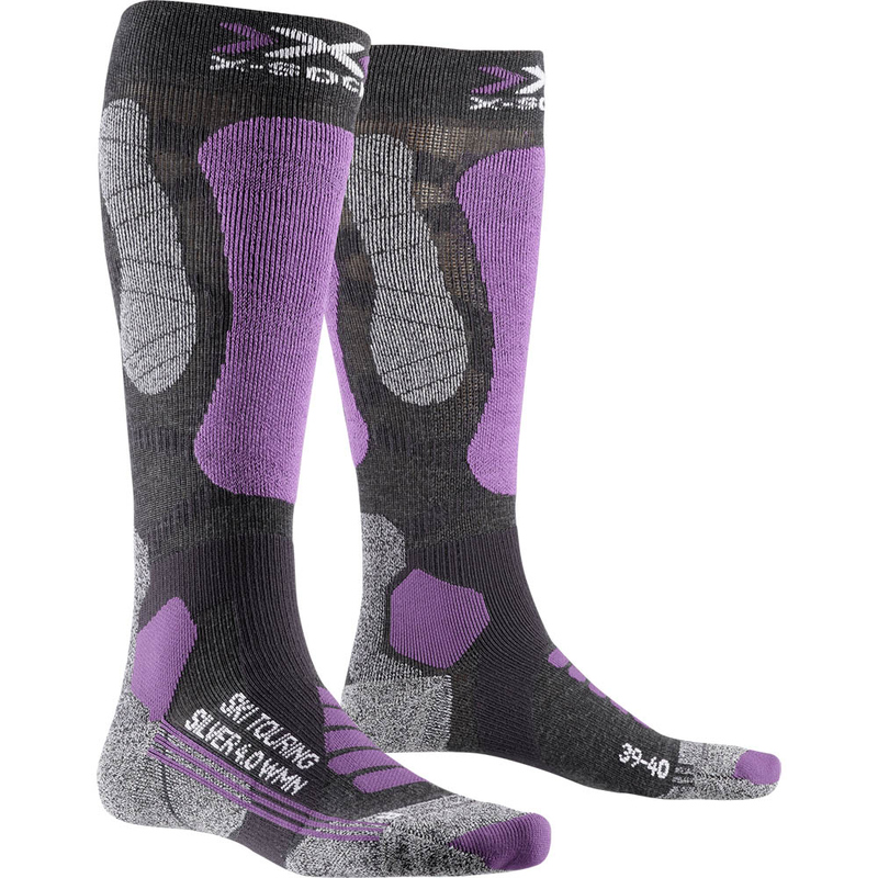 Термоноски женские X-Socks Ski Touring Silver 4.0 Anthracite Melange/Magnolia