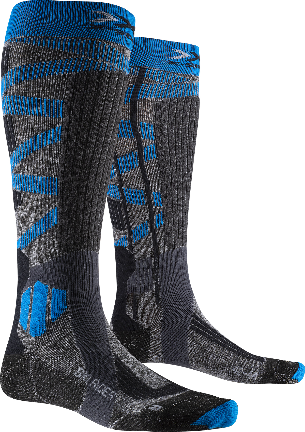 Термоноски X-Socks Ski Rider Silver 4.0 Stone Grey Melange/Turquoise