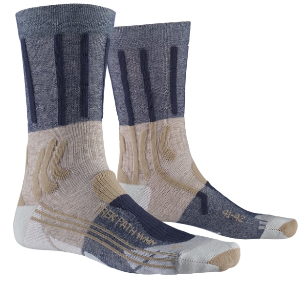 Термоноски женские X-Socks Trek Path Midnight Blue / Walnut Brown