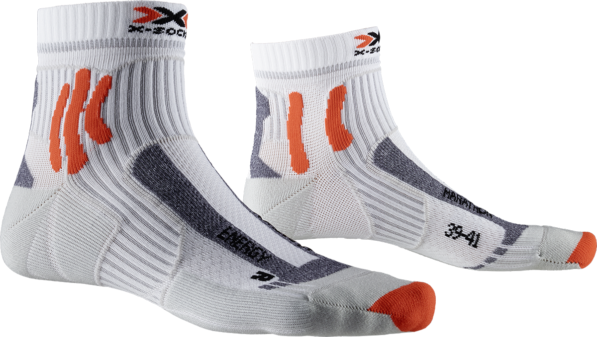 Термоноски для бега X-Socks Marathon Energy Arctic White / Pearl Grey