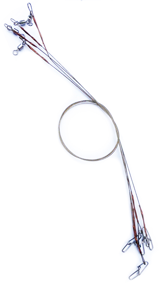 Набор нержавеющих стальных поводков для рыбалки 28 см (4шт)