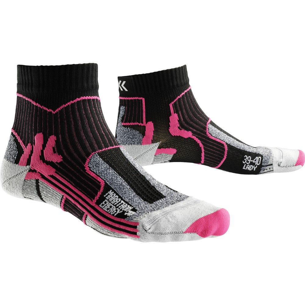Носки для бега и фитнеса женские X-Socks Marathon Energy Black/Fuchsia