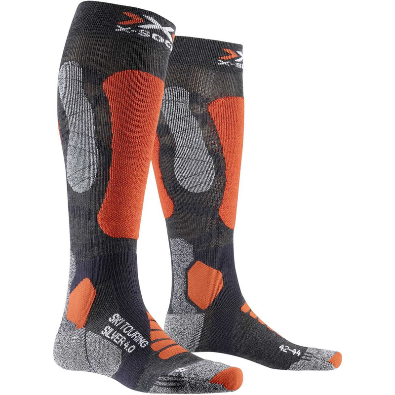 Термоноски X-Socks Ski Touring Silver 4.0 Anthracite Melange/Orange Fluo
