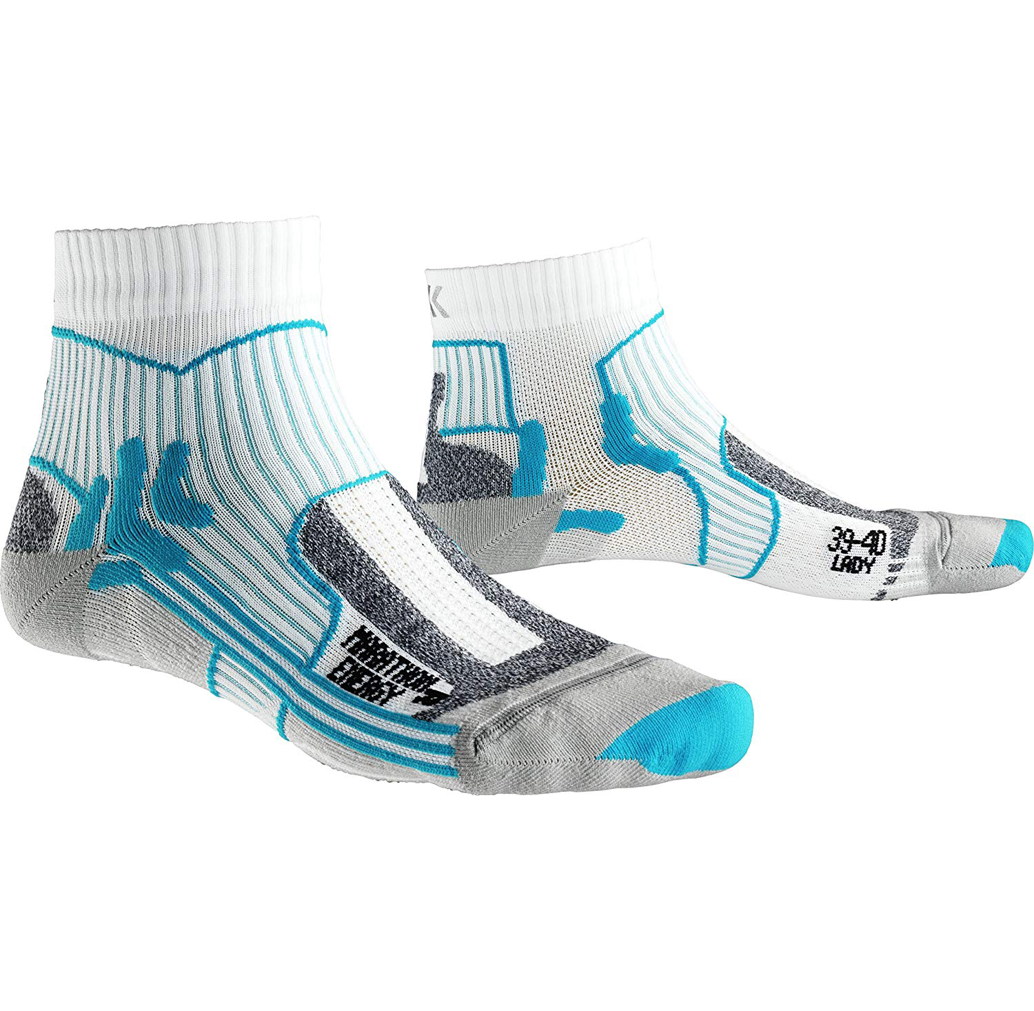 X Socks Marathon Energy White Turquoise