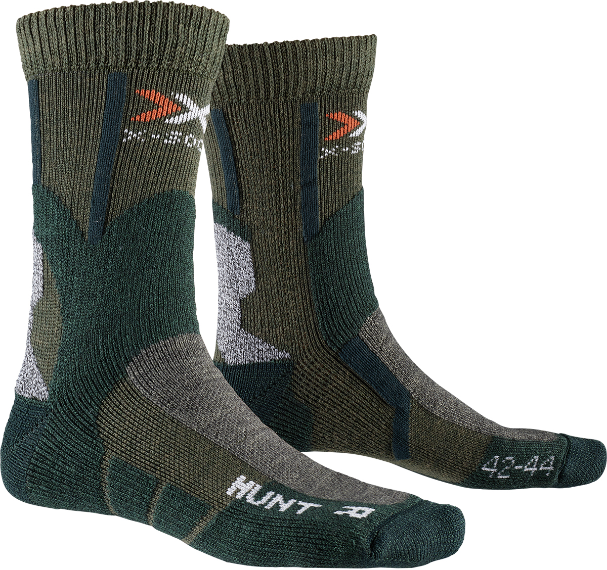 Термоноски X-Socks Hunt short Olive Green / Forest Green