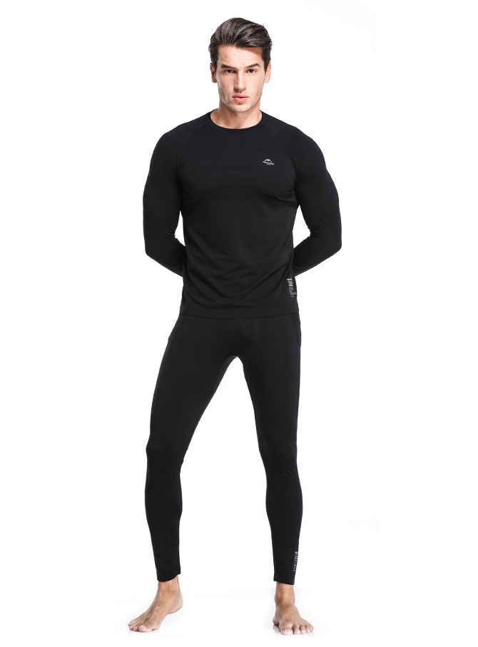 Комплект мужской ультратонкий NatureHike NH19FS024 WR-04 CoolMax Black