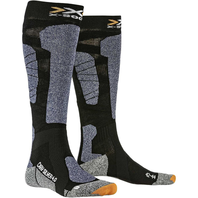 Термоноски X-Socks Carve Silver 4.0 black/blue melange