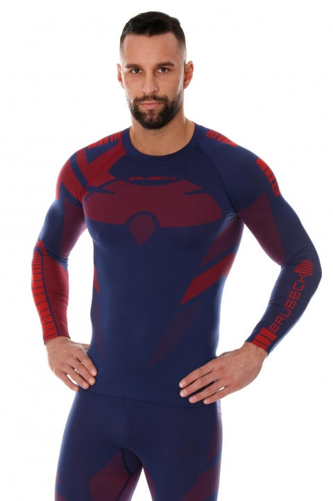 Футболка мужская Brubeck DRY зональная с длинным рукавом