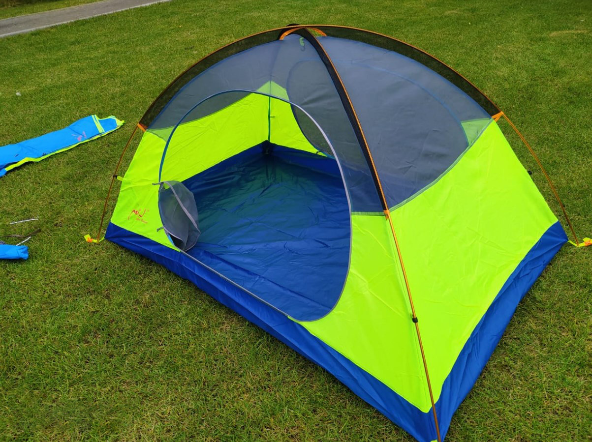 раскладушка двухместная с надувным матрасом mimir mir camping 6881