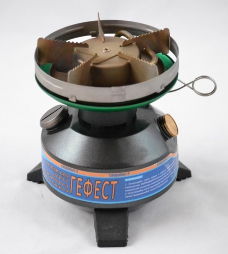 Плита портативная бензиновая СЛЕДОПЫТ - Гефест походный набор