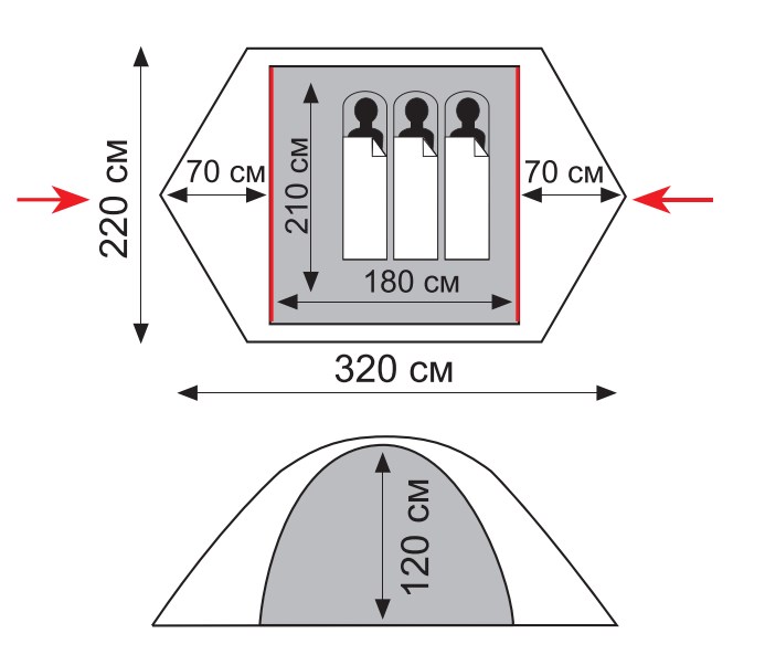 Палатка Tramp Bell 3 Купить