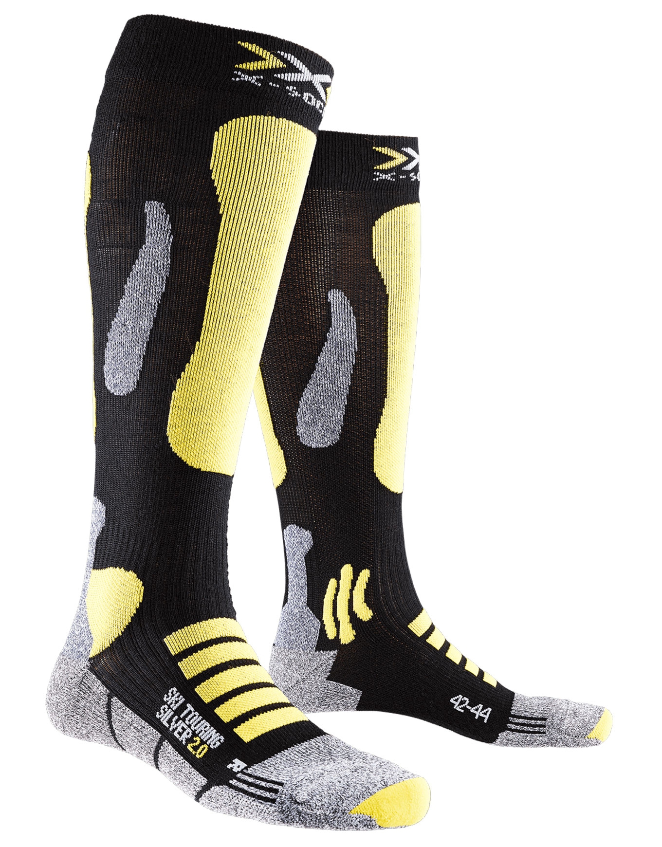 Носки мужские X-Socks Ski Touring Silver 2.0 black/yellow sunshine