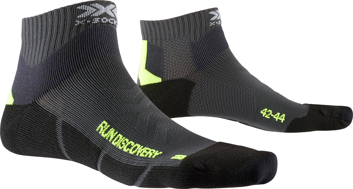 Носки X-Socks Run Discovery Charcoal/Python Yellow/Black