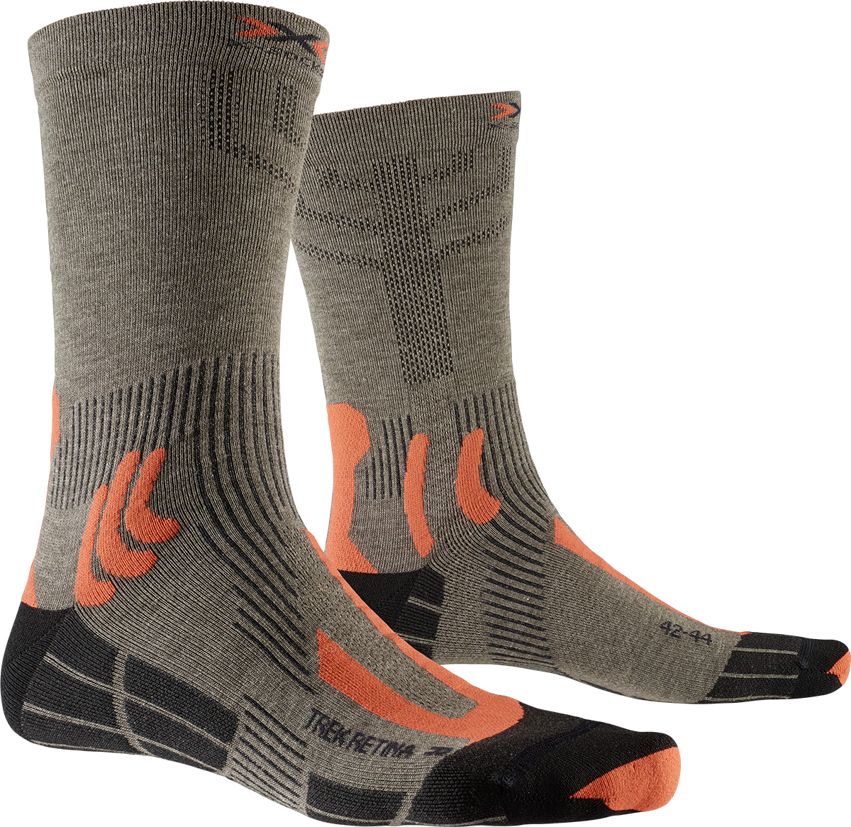 Носки треккинговые X-Socks Trek X Linen Socks Suede Melange/X-Orange/Black