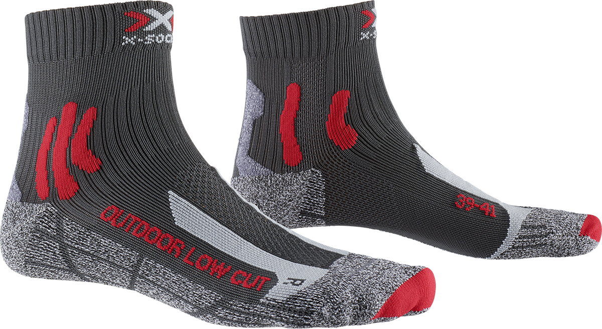 X Socks Trek Outdoor Low Cut Anthracite Red