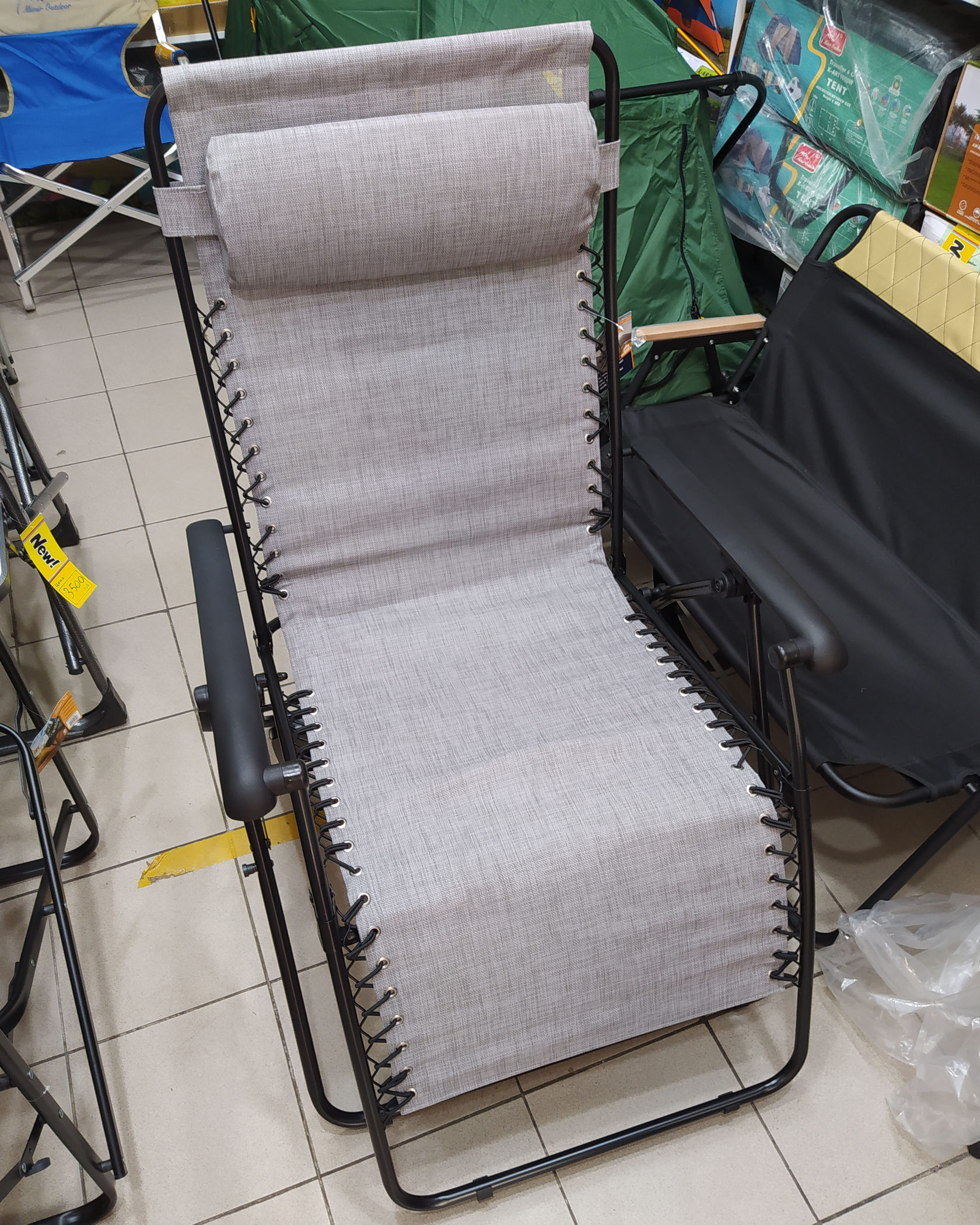 Tewson 1806 кресло шезлонг для дачи складной усиленный 178х66х98 см