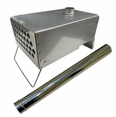 Теплообменник для зимней палатки с вентилятором 32 трубки 2,9 кВт + 1 труба нерж. 50 см диам. 5 см