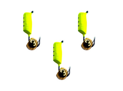 Мормышки вольфрамовые Столбик лимонный 1,2 гр. 3 шт