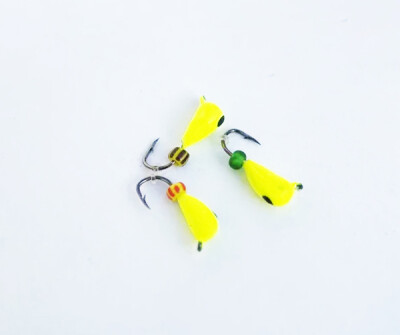 Мормышка D-3 Оса Лайм, Черн + Бусина D-2мм 0,57гр (3 шт)