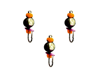 Мормышки вольфрамовые Таблетка с серебряной коронкой 0,3 гр. 3 шт