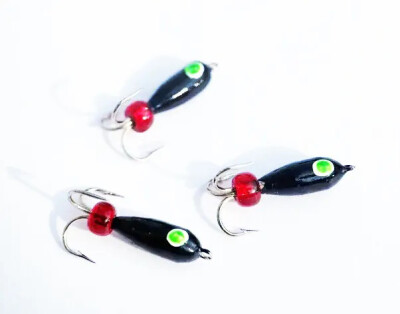 Мормышка D-4 Чертик Черный, Зелен 1,3гр (3 шт)