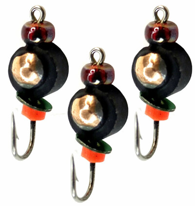 Мормышки для зимней рыбалки, Таблетка с медной короной 4мм 0.5 гр. 3 шт.