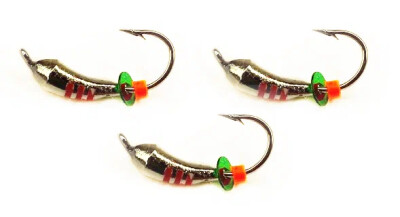 Мормышки вольфрамовые, серебристые, уралка - d 3 мм, вес 0.5 гр 3шт