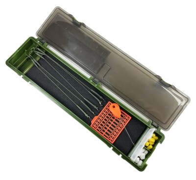 Поводочница карповая с поводками 5 шт 350*90*26 + стопоры инструмент и кукуруза Rig Box Set