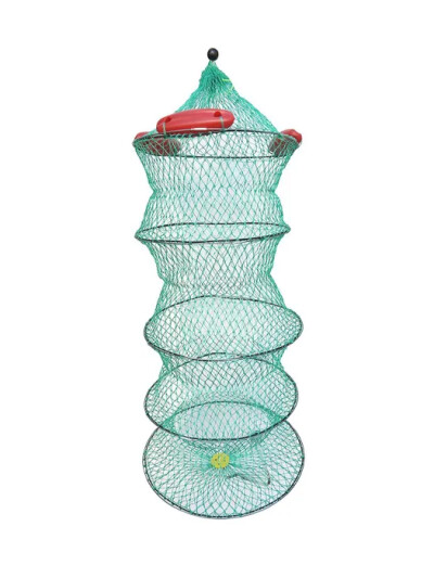 Садок рыболовный зелёный с поплавком 5 колец 100 см D-50см