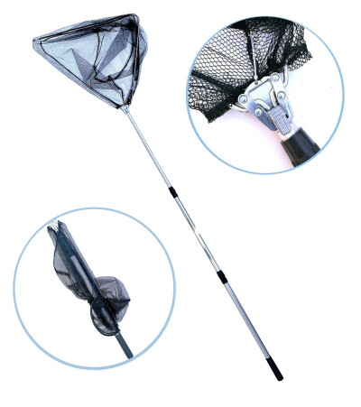 Подсак для рыбалки, треугольный,  телескопический, диаметр 40 см, длина до 2 метров / подсак рыболовный