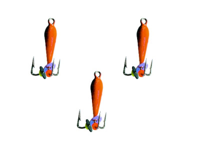 Мормышки вольфрамовые Чертик с глазком красный 0,5 гр. 3 шт