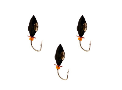 Мормышки вольфрамовые Овсинка с серебряной коронкой 0,4 гр. 3 шт