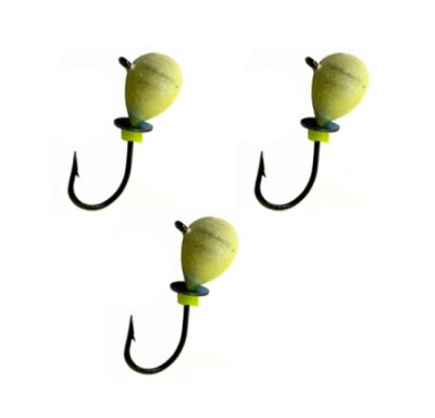 Мормышки вольфрамовые Капля с фосфором 0,8 гр 3 шт