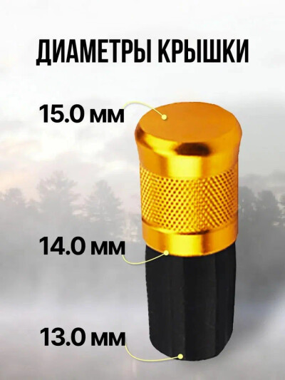 Заглушка для удочки / Передняя крышка пробка алюминий для удилища 13 мм