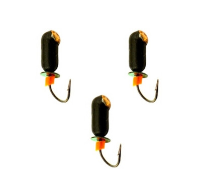 Мормышки вольфрамовые Бочонок с серебряной коронкой 0,4 гр 3 шт