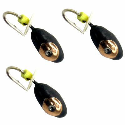 Мормышки для зимней рыбалки, Овсинка с медной коронкой d-4.0мм 1.2 гр. 3 шт