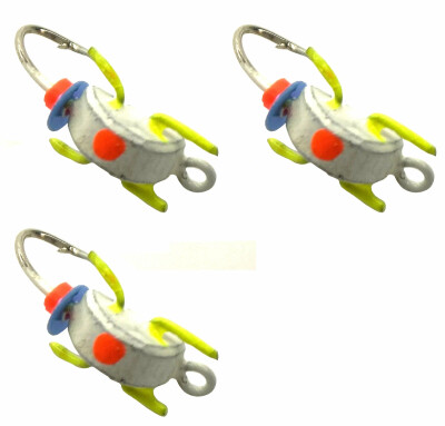 Мормышки для зимней рыбалки, Жук с лапками белый d-3.0мм 0,6 гр. 3 шт